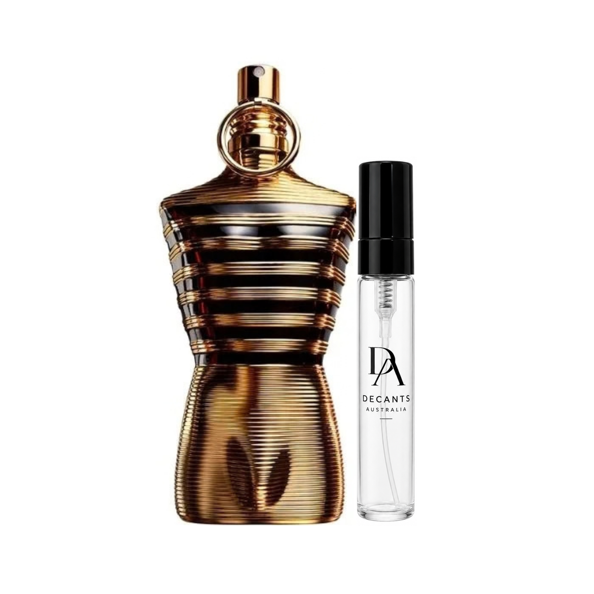 Jean Paul Gaultier Le Male Elixir sample decant in 2ml, 5ml and 10ml glass atomisers – Decants Australia