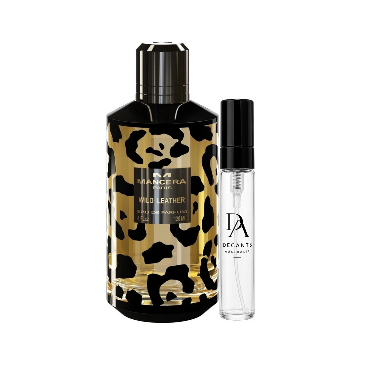 Mancera Wild Leather sample decant in 2ml, 5ml and 10ml glass atomisers – Decants Australia